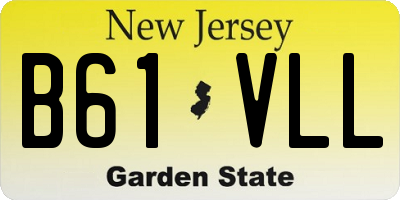 NJ license plate B61VLL