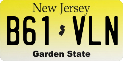 NJ license plate B61VLN
