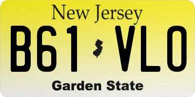 NJ license plate B61VLO