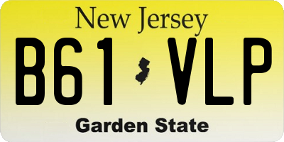 NJ license plate B61VLP