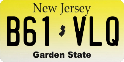 NJ license plate B61VLQ