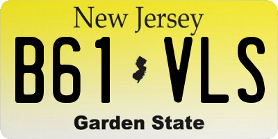 NJ license plate B61VLS