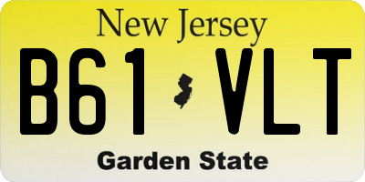 NJ license plate B61VLT
