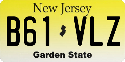 NJ license plate B61VLZ