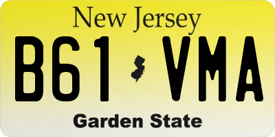 NJ license plate B61VMA