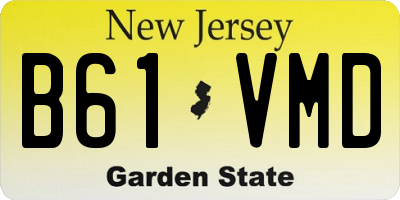 NJ license plate B61VMD