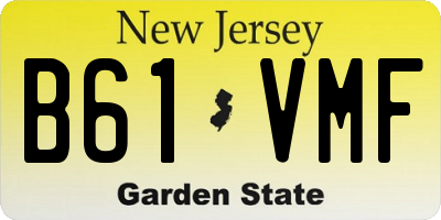 NJ license plate B61VMF