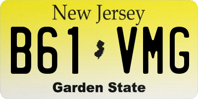 NJ license plate B61VMG