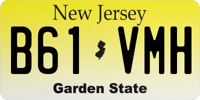 NJ license plate B61VMH