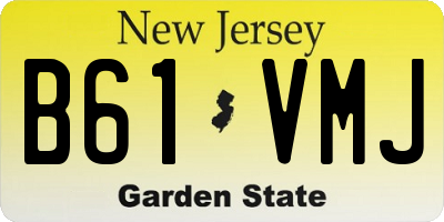 NJ license plate B61VMJ