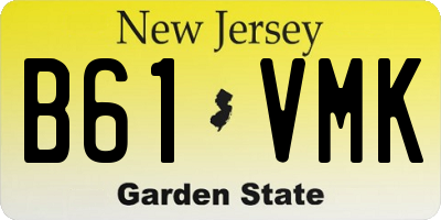 NJ license plate B61VMK
