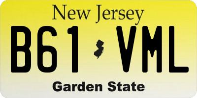 NJ license plate B61VML