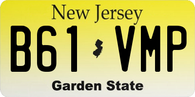 NJ license plate B61VMP