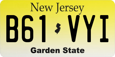 NJ license plate B61VYI