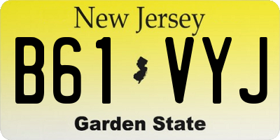 NJ license plate B61VYJ