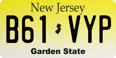 NJ license plate B61VYP