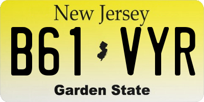 NJ license plate B61VYR