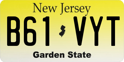 NJ license plate B61VYT