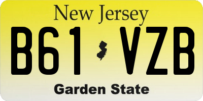 NJ license plate B61VZB