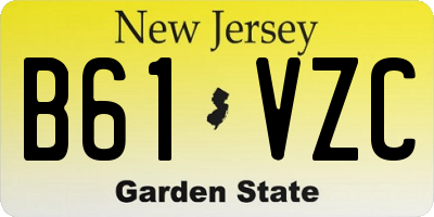 NJ license plate B61VZC