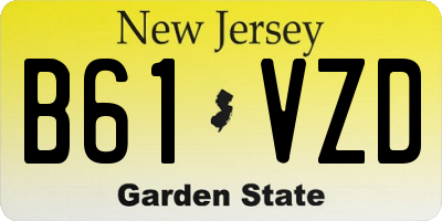 NJ license plate B61VZD