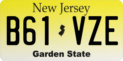 NJ license plate B61VZE