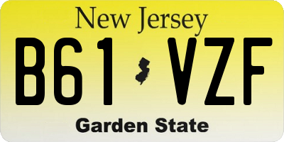 NJ license plate B61VZF