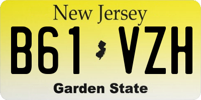 NJ license plate B61VZH