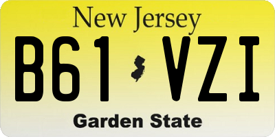 NJ license plate B61VZI
