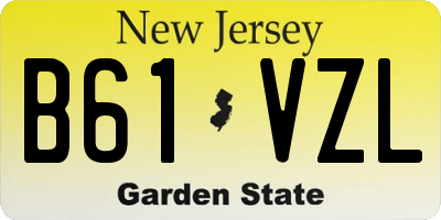 NJ license plate B61VZL