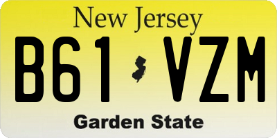 NJ license plate B61VZM
