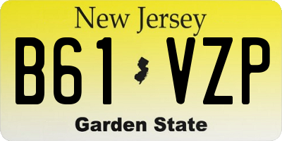 NJ license plate B61VZP