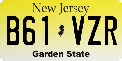NJ license plate B61VZR
