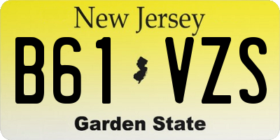 NJ license plate B61VZS