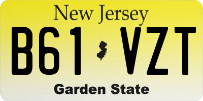 NJ license plate B61VZT