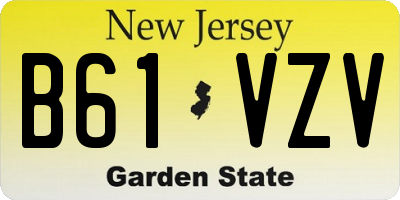 NJ license plate B61VZV