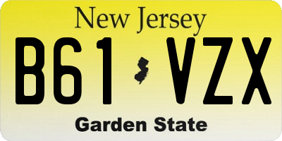 NJ license plate B61VZX