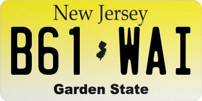 NJ license plate B61WAI