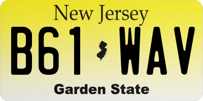NJ license plate B61WAV