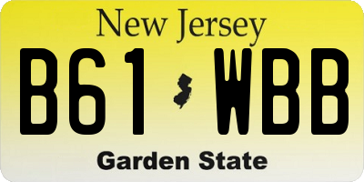 NJ license plate B61WBB