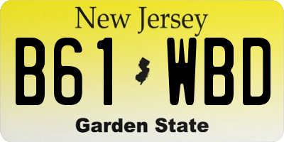NJ license plate B61WBD