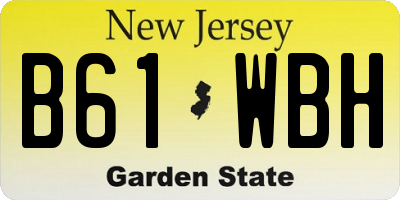 NJ license plate B61WBH