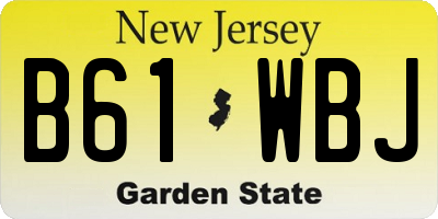 NJ license plate B61WBJ