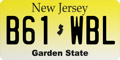 NJ license plate B61WBL