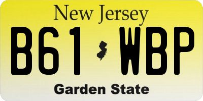 NJ license plate B61WBP