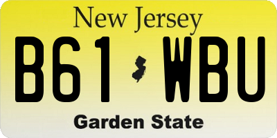 NJ license plate B61WBU