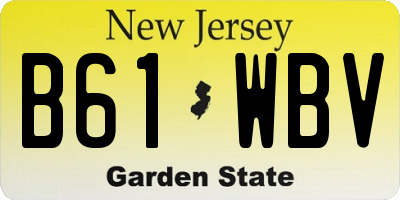 NJ license plate B61WBV