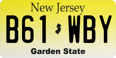 NJ license plate B61WBY