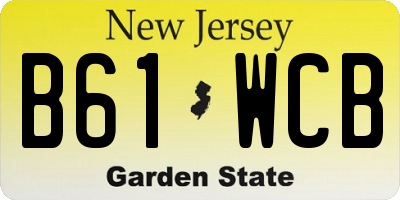 NJ license plate B61WCB