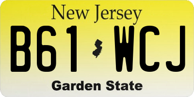 NJ license plate B61WCJ